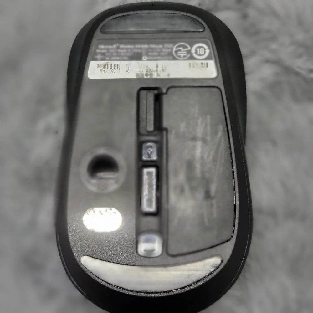 Microsoft Wireless Mobile Mouse 3500 Model 1427 Black Gray with Dongle Tested